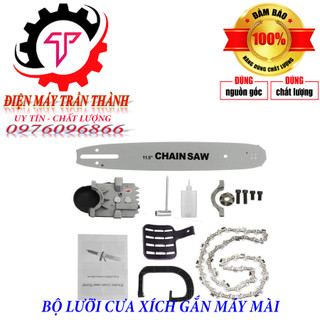 Trọn bộ lưỡi cưa xích gắn máy mài