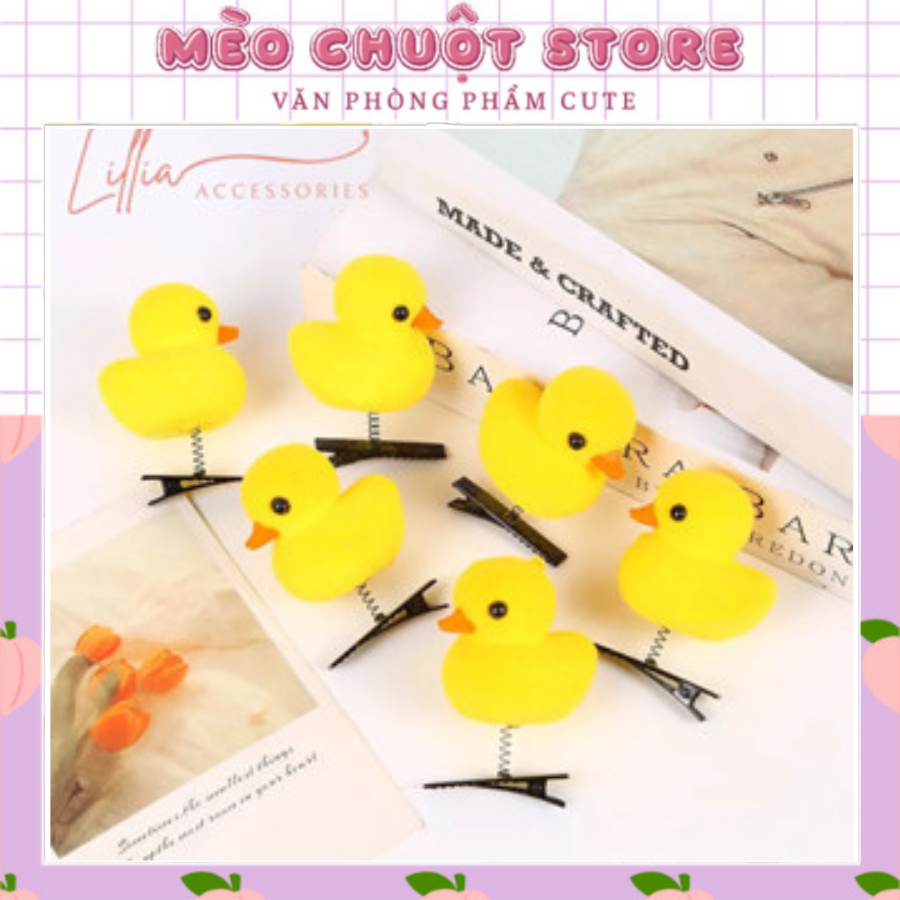 Kẹp Tóc Lò Xo Con Vịt Vàng Ngộ Nghĩnh Đáng Yêu