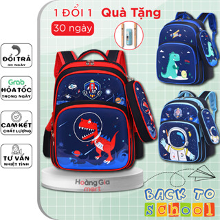 Balo đi học cho bé cấp 1, Cặp học sinh Hoàng Gia có bóp viết kèm theo, thêm quà tặng có 3 ngăn dây kéo cỡ 42 cm mã B02-T