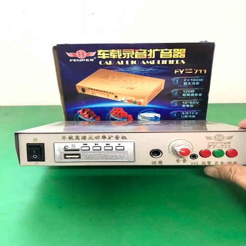 Amply mini 12v FY 711 chuyên bẫy chim đêm hàng bình dân, amply bán hàng rong