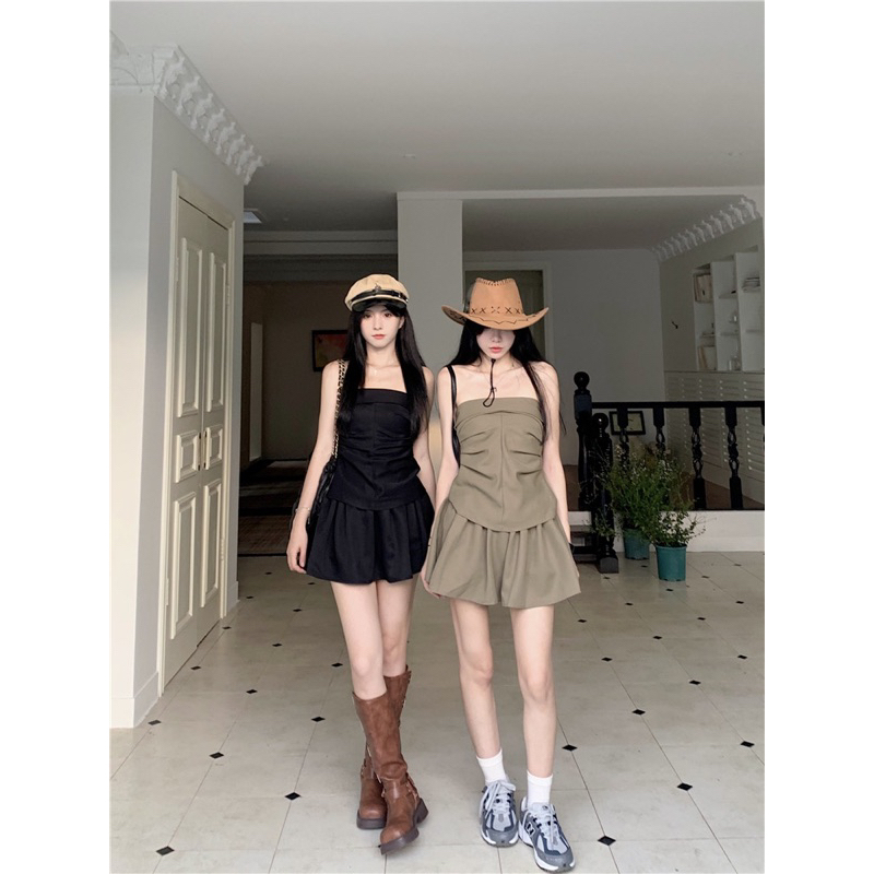 Đồ đôi nữ đôi dành cho nữ ,đôi bạn thân sét áo ống+chân váy