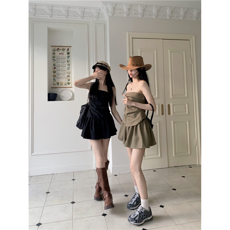 Đồ đôi nữ đôi dành cho nữ ,đôi bạn thân sét áo ống+chân váy