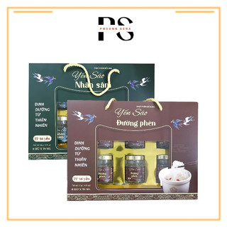 Sn0001-combo 2 hộp 12 hũ - 6 hũ nước yến nhân sâm + 6 hũ đường phèn * 70ml 22% yến
