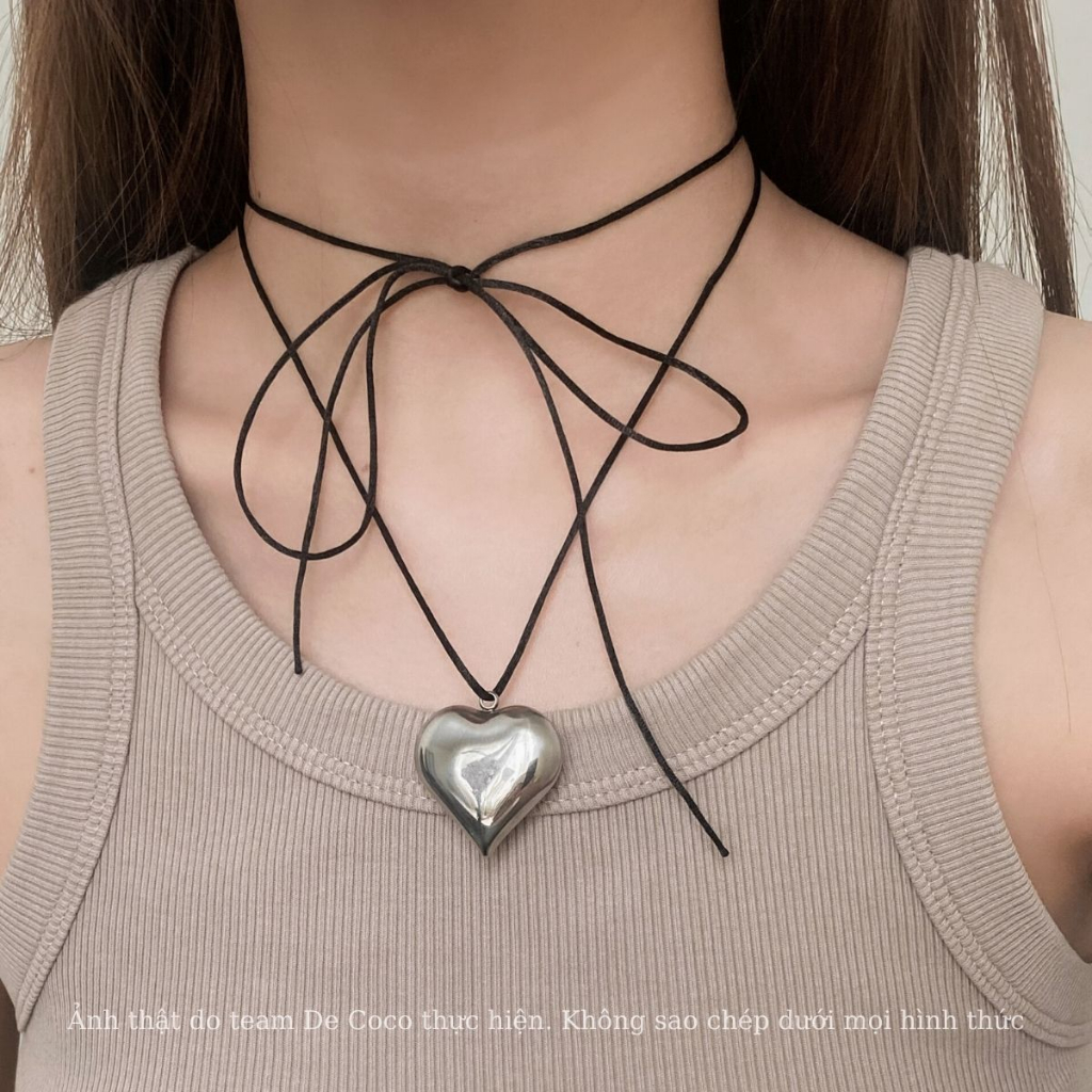 Vòng cổ, dây chuyền DE COCO ACC PUFFY HEART mặt trái tim