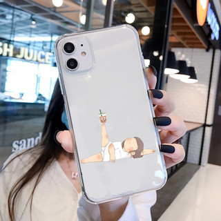 Ốp lưng iphone Cô bé và trà sữa siêu hài 14 Pro max 6 7 Plus 8 Plus 11 11 Promax X Xs max 12 Pro 13 14 uh235