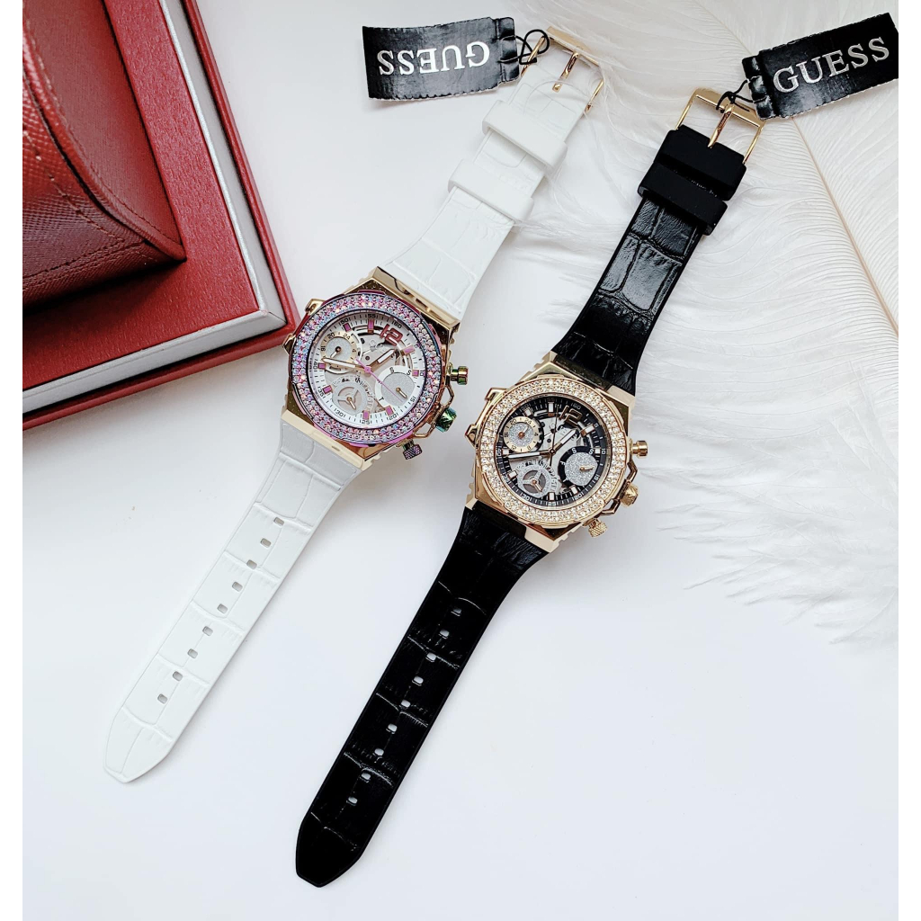 Đồng hồ nữ dây da Guess Chronograph New Season 2023