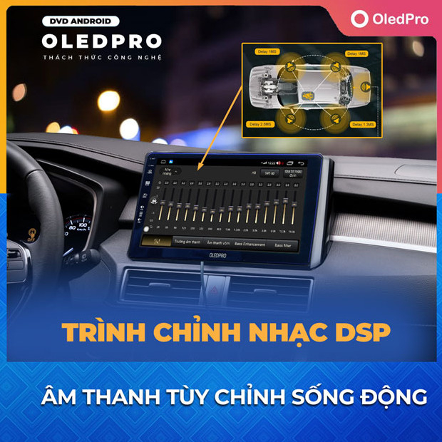 Màn Hình Android OLEDPRO A5  - Màn Hình 9inch Cho Ô Tô - Chạy Sim 4G,Phát WiFi, Điều Khiển Giọng Nói