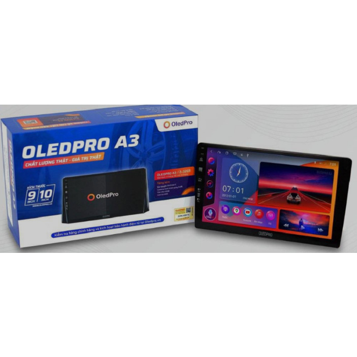 Màn Hình Android OLEDPRO A3  - Màn Hình 9inch Cho Ô Tô - Chạy Sim 4G,Phát WiFi, Điều Khiển Giọng Nói
