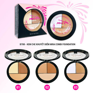 Kem che khuyết điểm mira combi foundation 3 ngăn b788