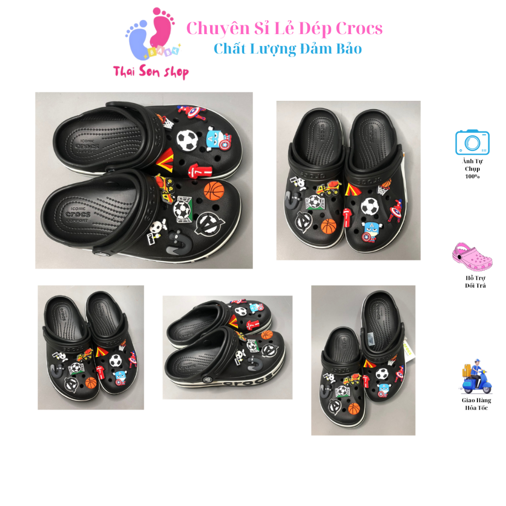 [ Tặng 10 Sticker] Dép Crocs Baya cho bé trai Thái Sơn Shop Sục Cross Baya nam nữ người lớn trẻ em b