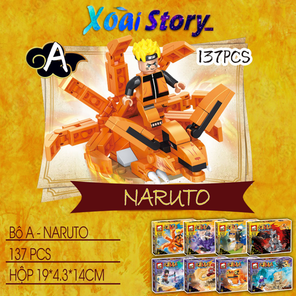 Đồ chơi lắp ráp naruto JX.90154, các nhân vật trong đại chiến ninja