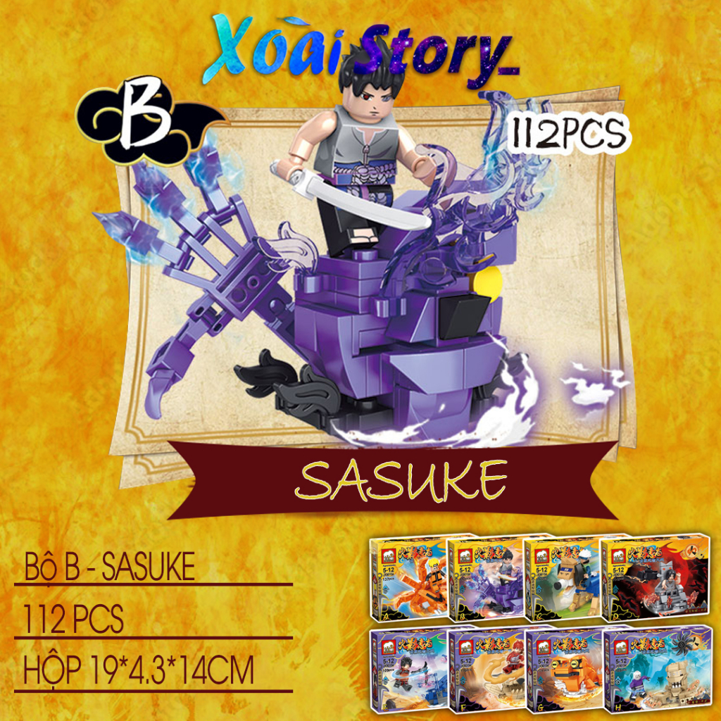 Đồ chơi lắp ráp naruto JX.90154, các nhân vật trong đại chiến ninja