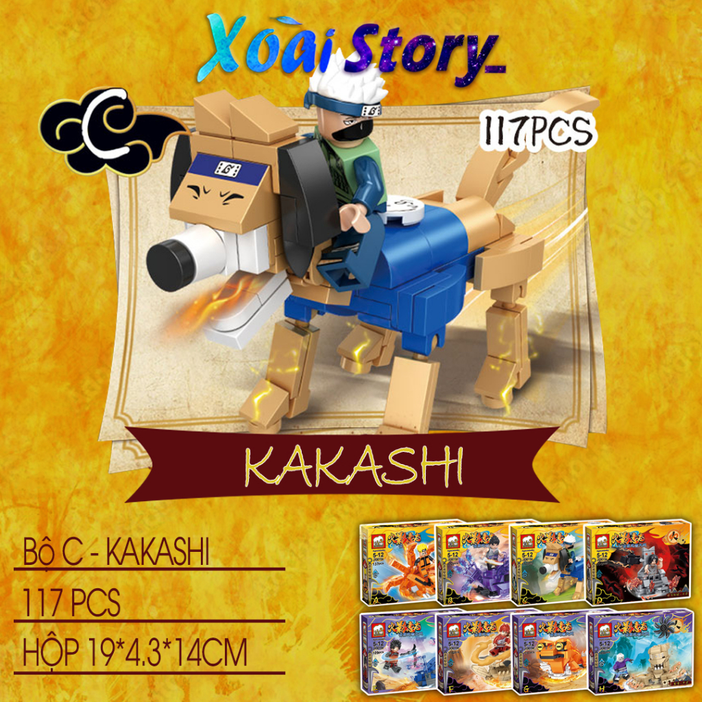 Đồ chơi lắp ráp naruto JX.90154, các nhân vật trong đại chiến ninja