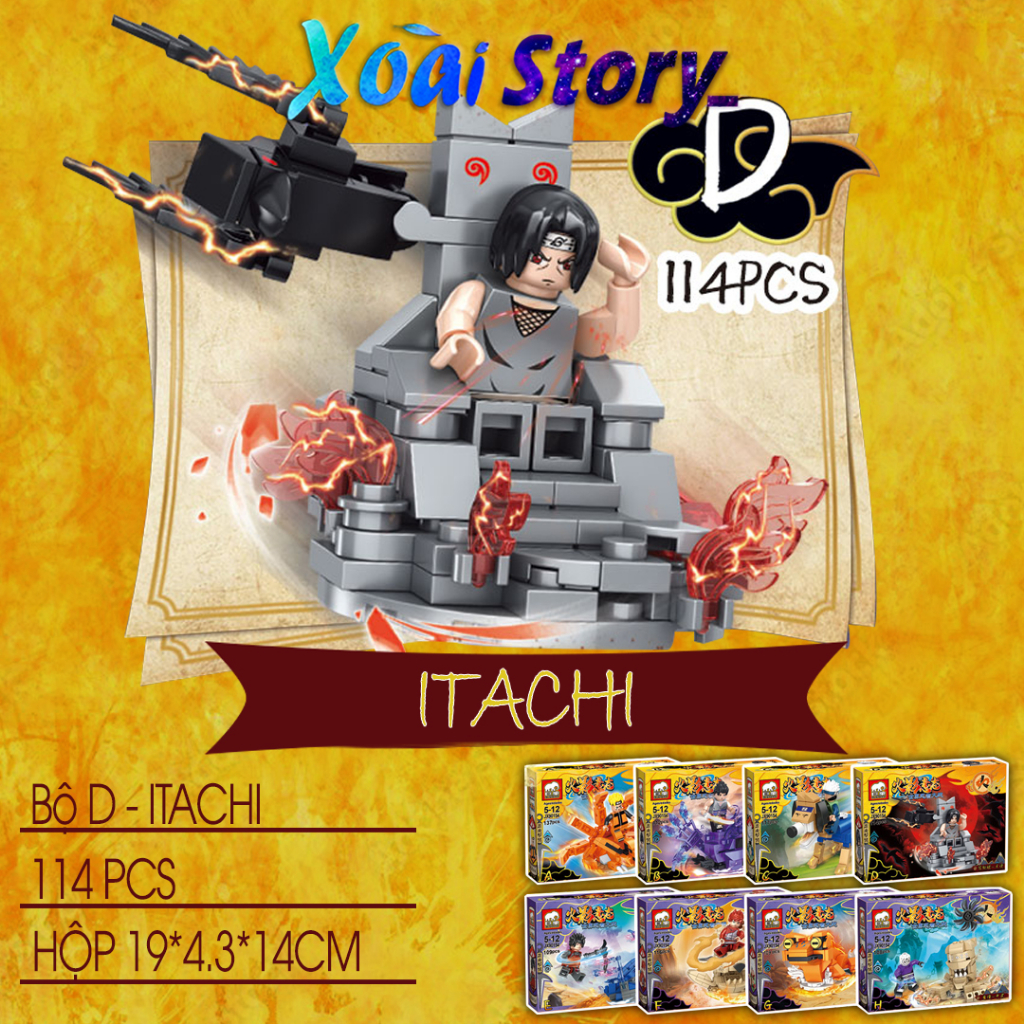 Đồ chơi lắp ráp naruto JX.90154, các nhân vật trong đại chiến ninja