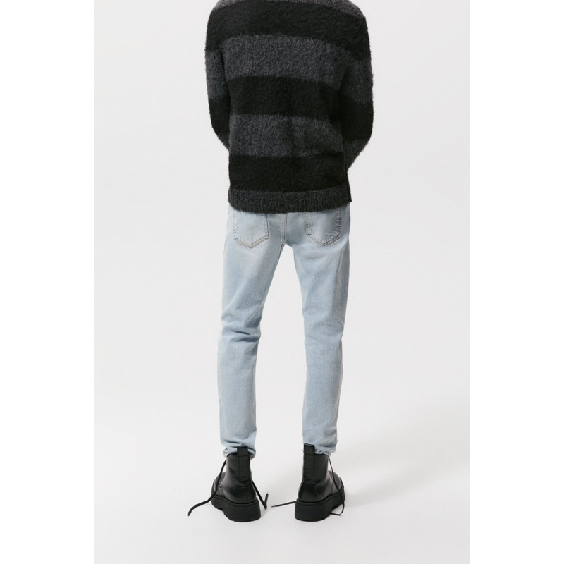 Quần jean nam ống bó Zara authentic RIPPED SKINNY size 30