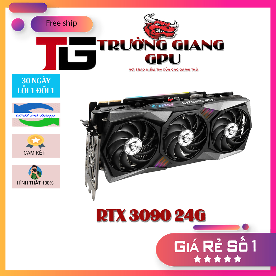 Vga MSI GeForce RTX 3090 GAMING X TRIO 24G (24GB GDDR6X, 384 bit, HDMI +DP, 3×8-pin) | BigBuy360 - bigbuy360.vn