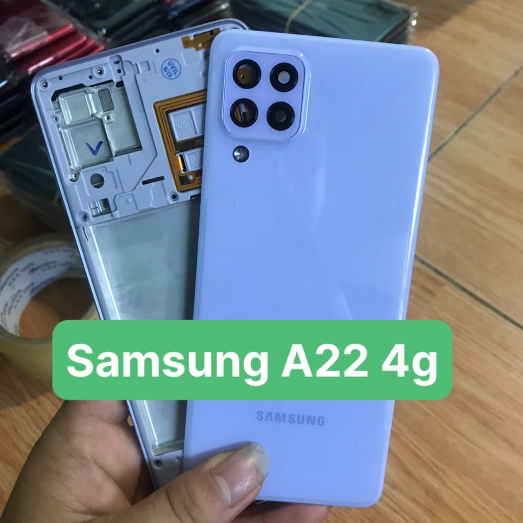 Bộ xương vỏ điện thoại samsung A22 bản 4g zin