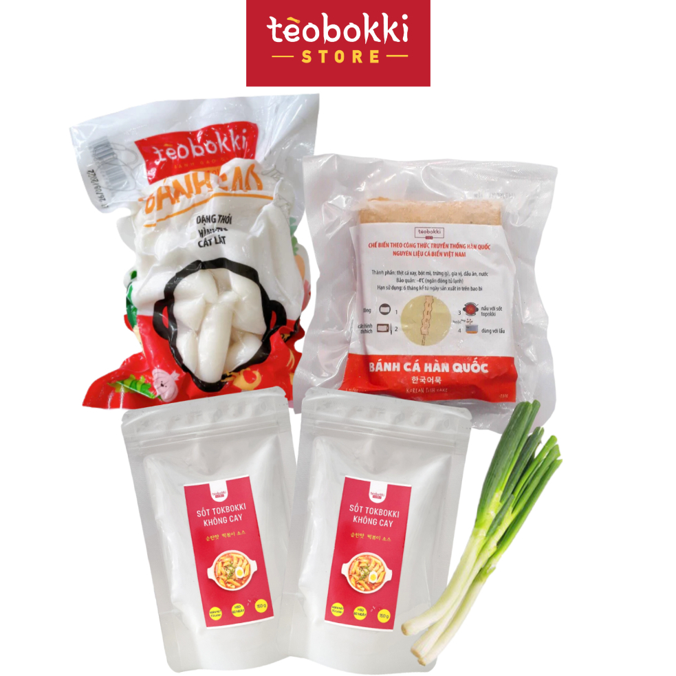 Combo nấu tokbokki không cay Tèobokki