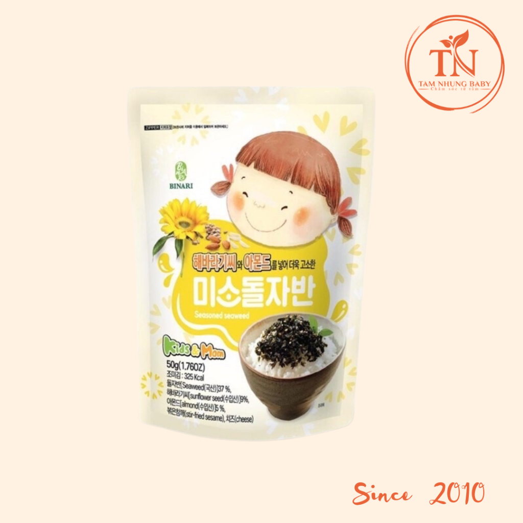 Rong biển rắc cơm em bé cười