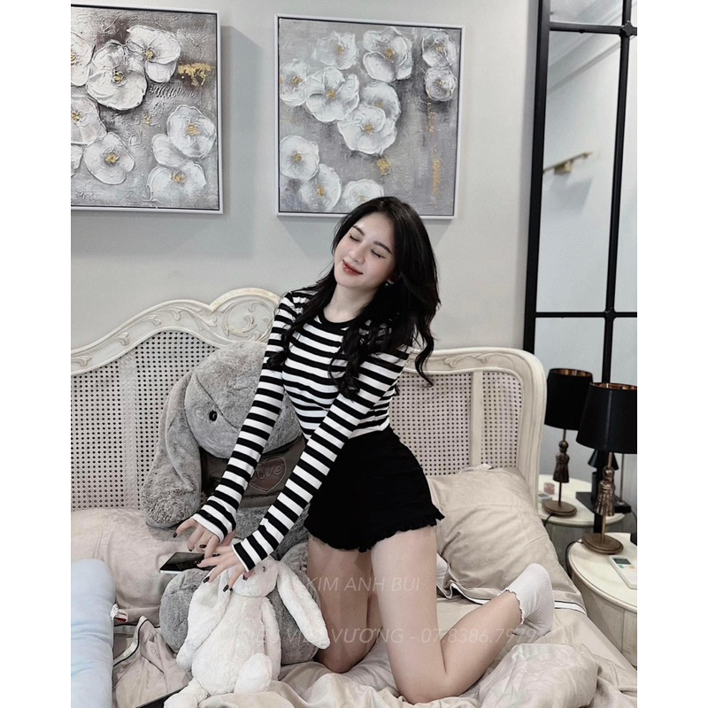 Set Len Tăm Kẻ Hot Hit Kim Anh Bùi (Sẵn Hàng)