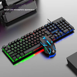 Bộ Bàn Phím Chuột Giả Cơ KM320 Dùng Trong Văn Phòng, Chơi Game, Có Led