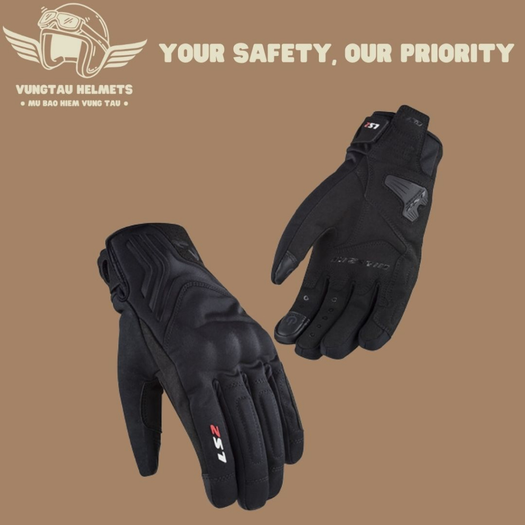 Găng tay bảo hộ chống nước cao cấp LS2 Jet II Man chính hãng - VungTau Helmets - Nón bảo hiểm chính hãng Vũng Tàu