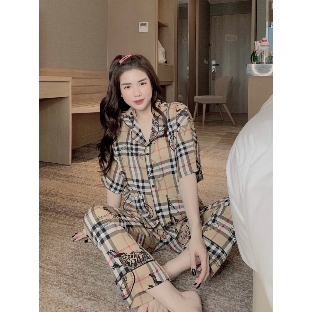 Đồ bộ nữ pijama nữ vải lụa mango (phom 45 - 58kg, hàng thiết kế, tem mác đầy đủ * Set đồ bộ nữ *