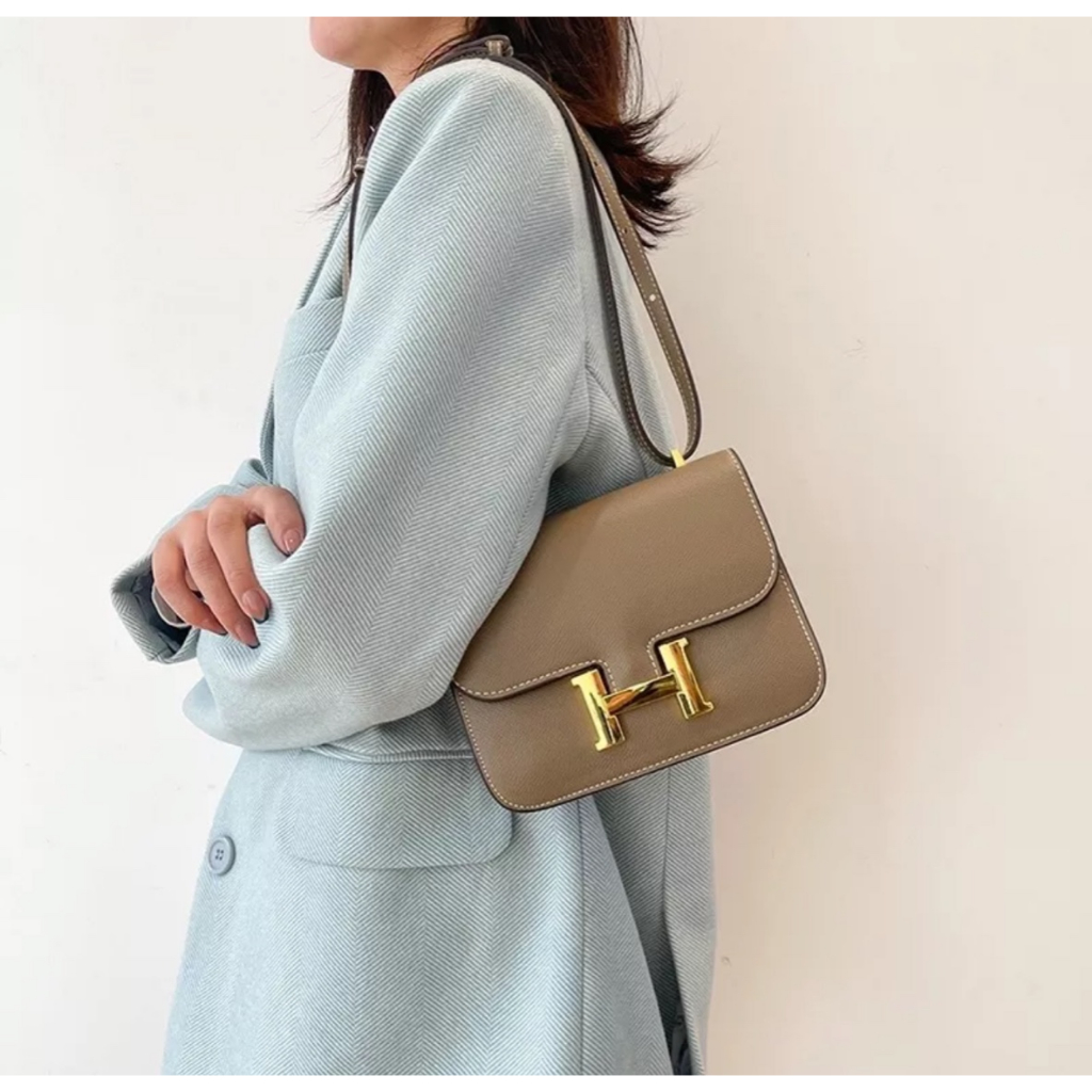 Túi xách chữ H da sần size 18cm siêu hot 2022