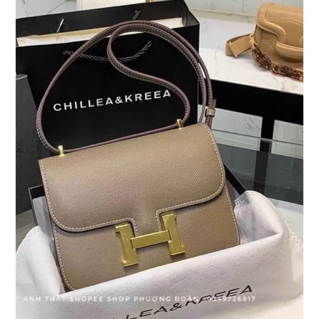 Túi xách chữ H da sần size 18cm siêu hot 2022