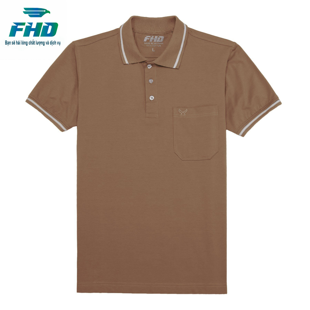 Áo polo trung niên có túi chất vải cao cấp mềm mịn áo chất vải co giãn, form rộng thoải mái thoáng mát màuính FHDA031_2