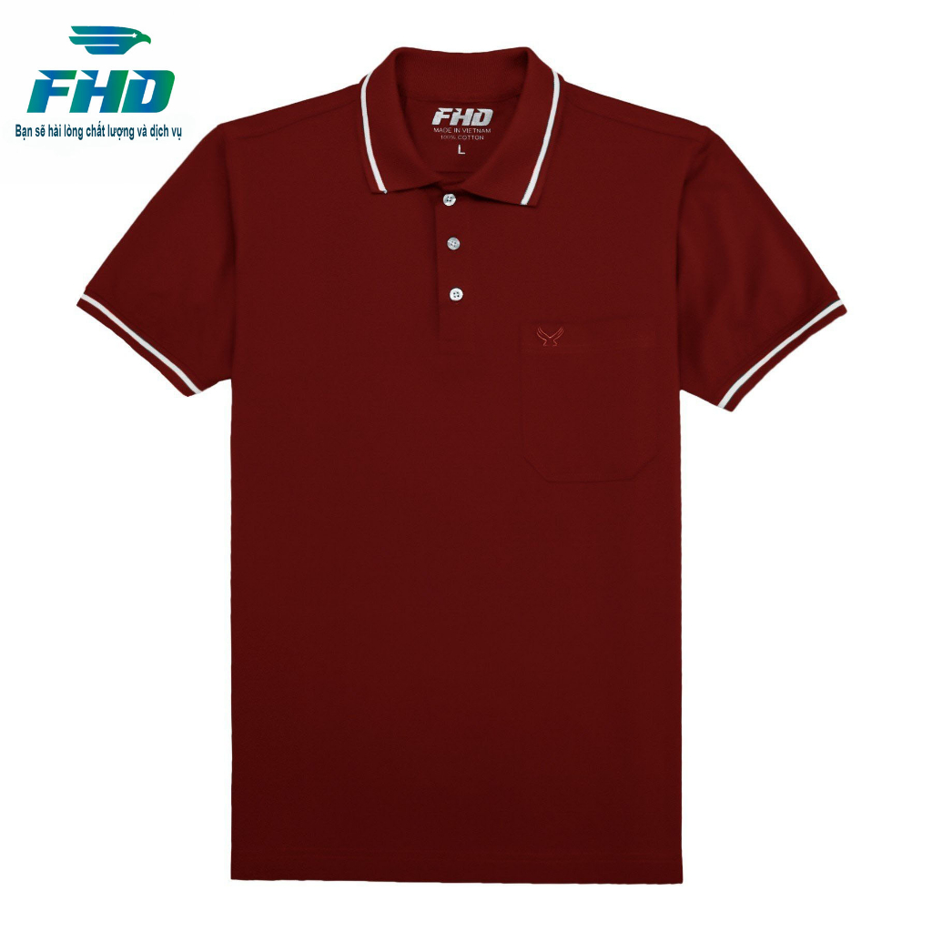 Áo polo trung niên có túi chất vải cao cấp mềm mịn áo chất vải co giãn, form rộng thoải mái thoáng mát màuính FHDA031_2