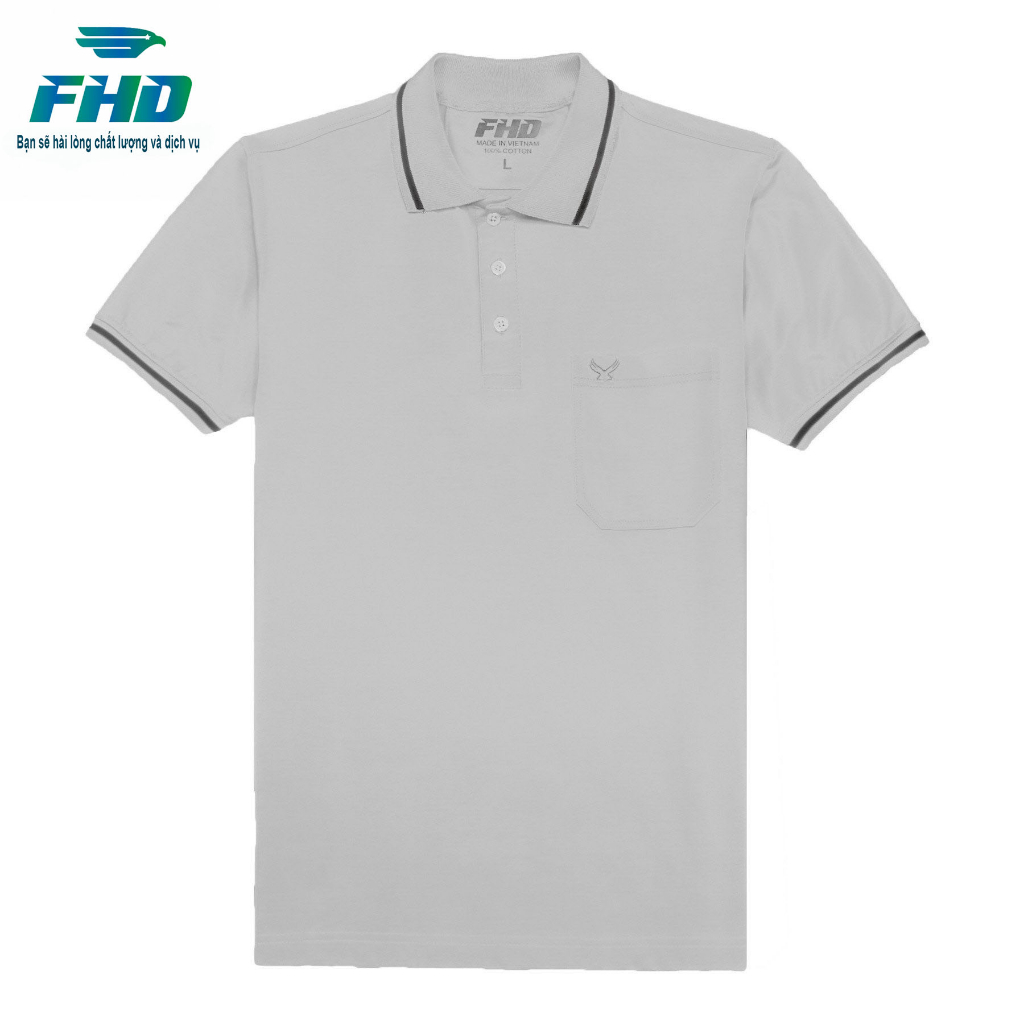 Áo polo trung niên có túi chất vải cao cấp mềm mịn áo chất vải co giãn, form rộng thoải mái thoáng mát màuính FHDA031_2