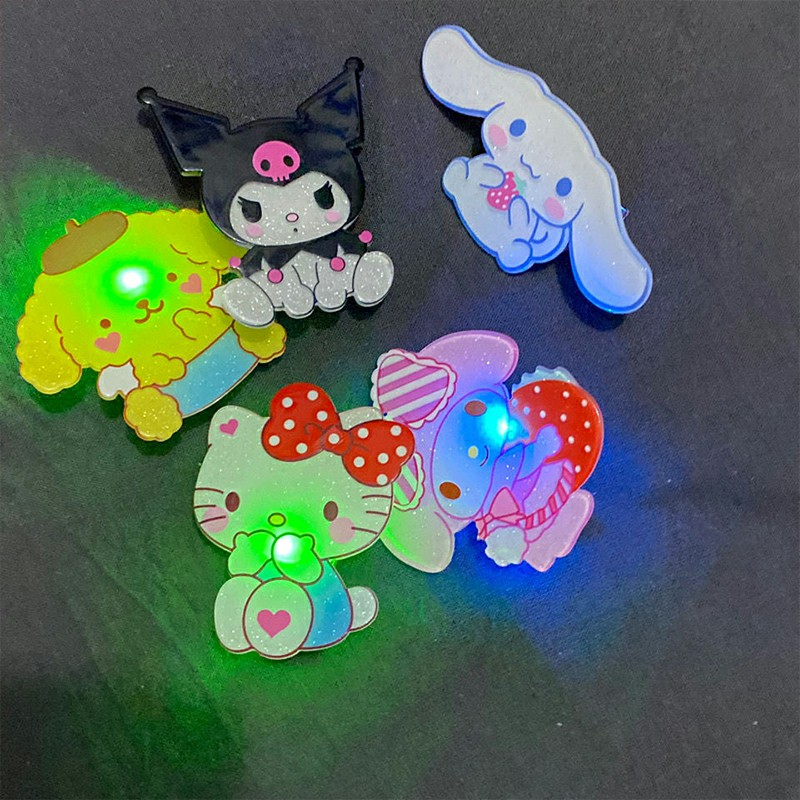 🍄Kẹp Tóc Hình Chú Chó Yugui Có Đèn Led Phát Sáng Phong Cách Hàn Quốc Dễ Thương