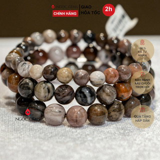 Vòng tay gỗ hóa thạch ngũ sắc - Hợp Các Mệnh - Ngọc Gems
