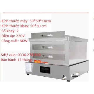 Tủ hấp bánh cuốn bánh ướt, khay làm bánh cuốn, khay hấp bánh cuốn,máy nấu bánh cuốn 2 tầng bằng inox, kt khay 50*50cm