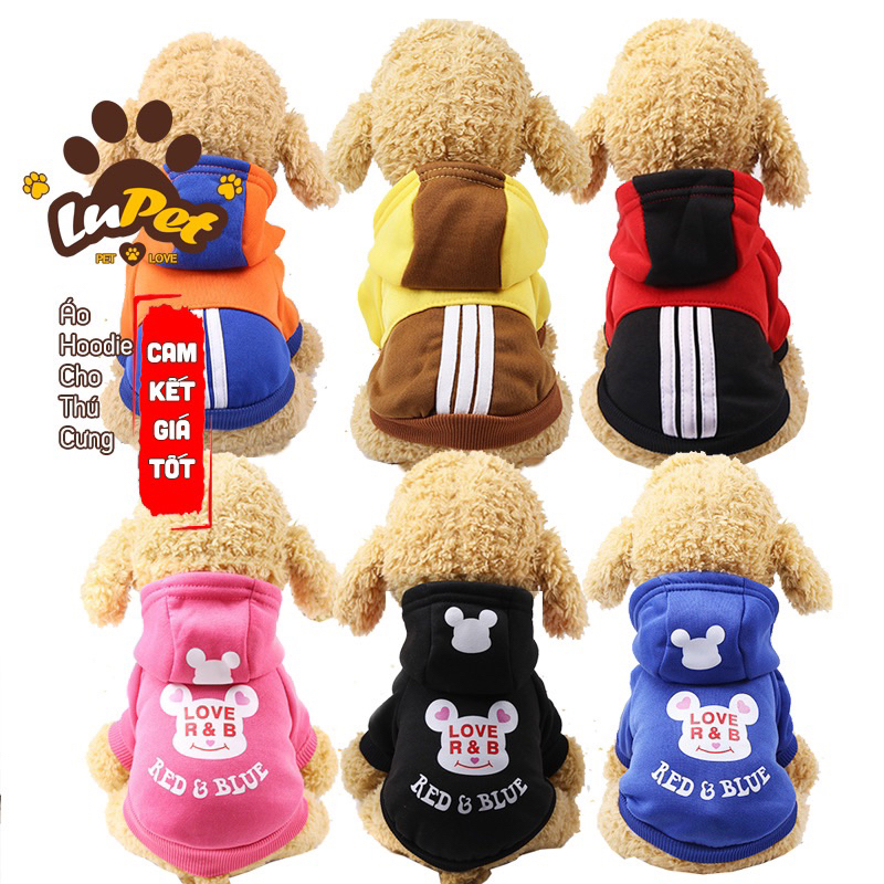 Áo Chó Mèo, Áo Hoodie Có Nón Cho Thú Cưng