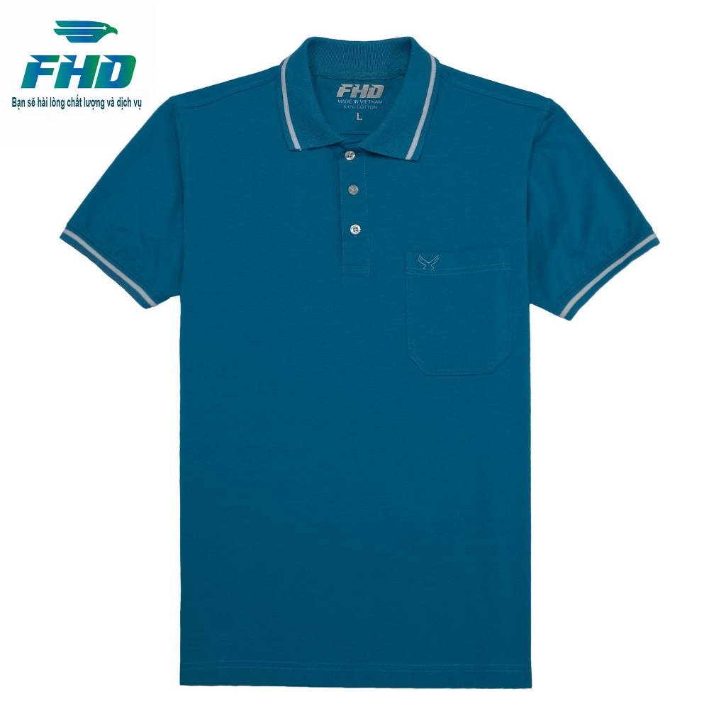 Áo polo trung niên có túi chất vải cao cấp mềm mịn áo chất vải co giãn, form rộng thoải mái thoáng mát màuính FHDA031_2