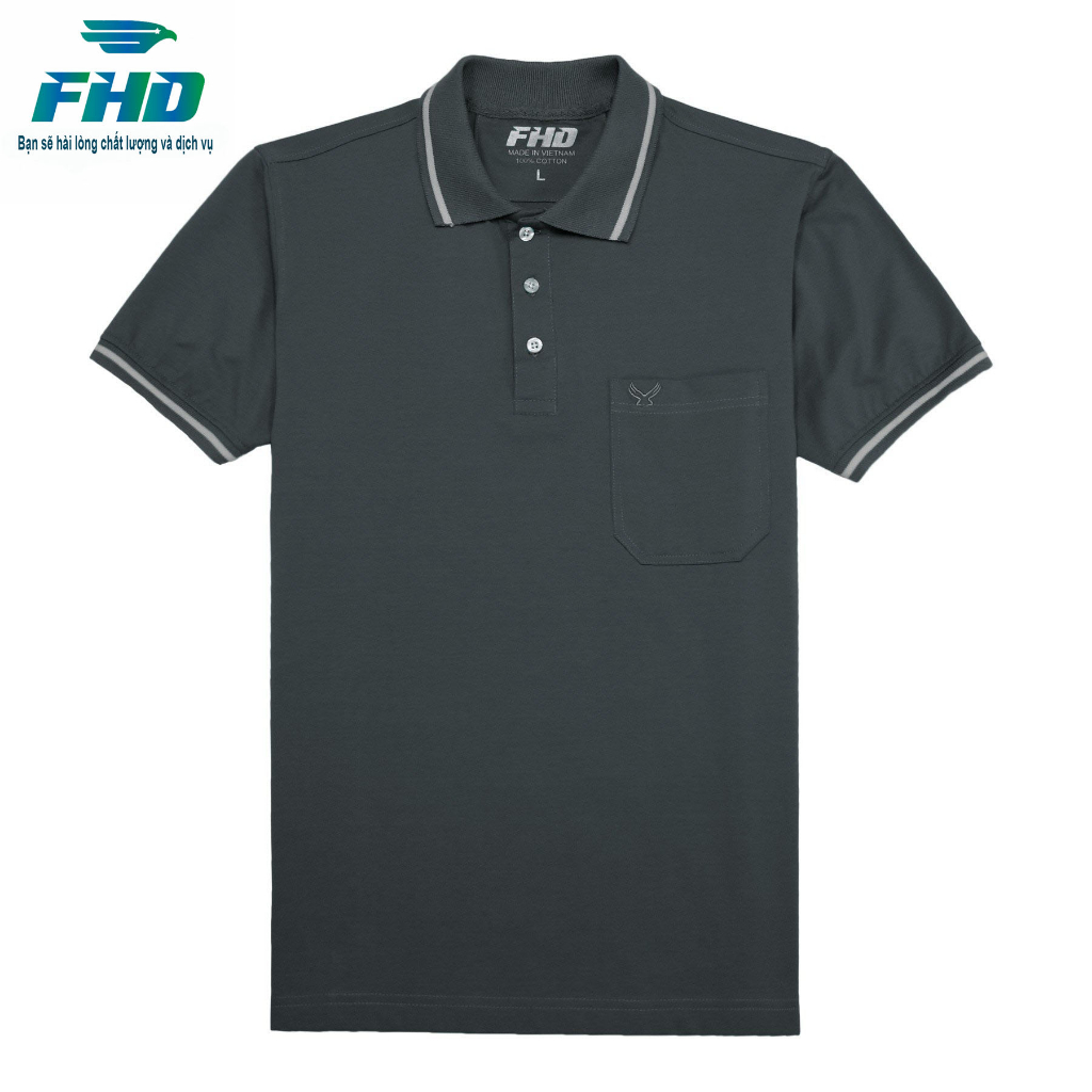 Áo polo trung niên có túi chất vải cao cấp mềm mịn áo chất vải co giãn, form rộng thoải mái thoáng mát màuính FHDA031_2