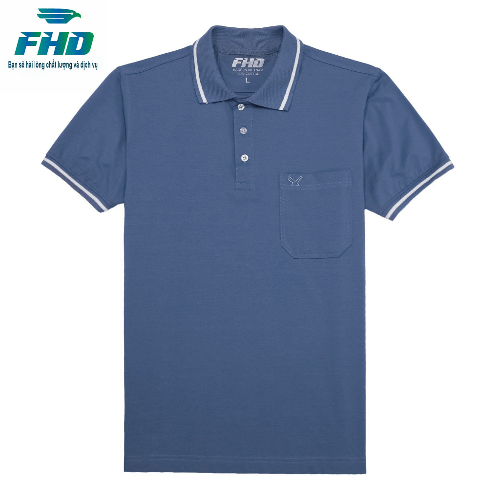 Áo polo trung niên có túi chất vải cao cấp mềm mịn áo chất vải co giãn, form rộng thoải mái thoáng mát màuính FHDA031_2