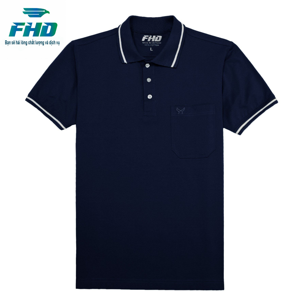 Áo polo trung niên có túi chất vải cao cấp mềm mịn áo chất vải co giãn, form rộng thoải mái thoáng mát màuính FHDA031_2