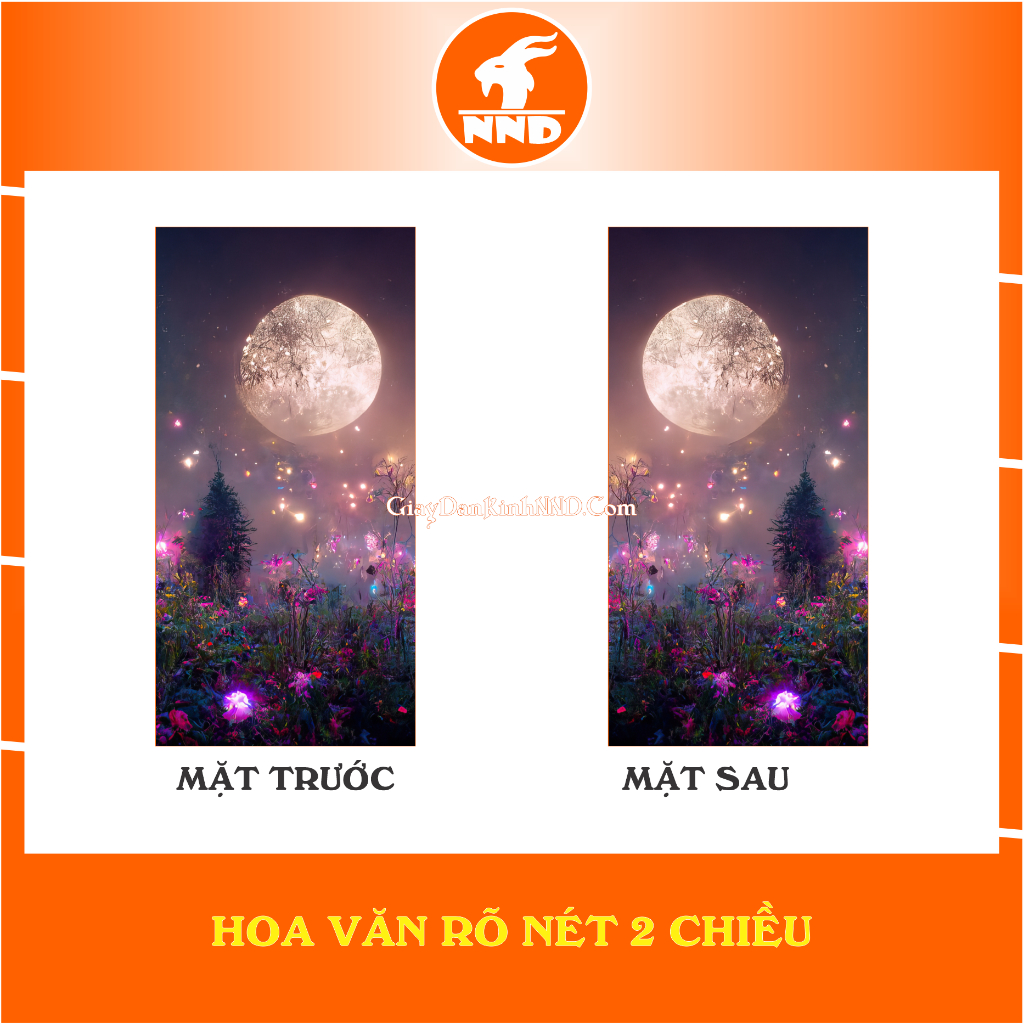 Tranh Decal 3D Dán Cửa Kính hình Cảnh Đêm - Công nghệ in UV Hàn Quốc - KT 60x120cm và 120x240cm | TKV-31