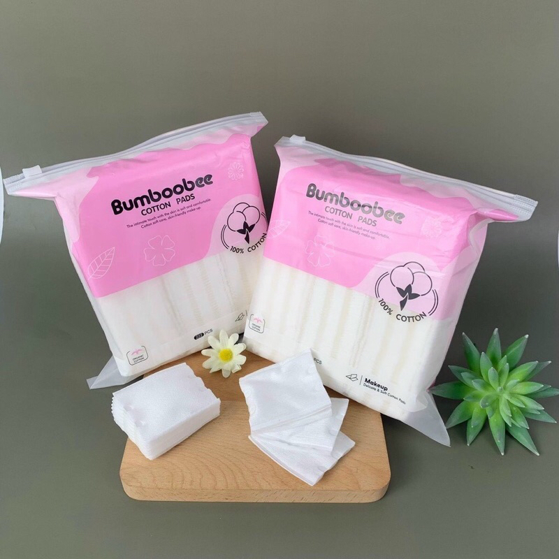 Bông tẩy trang 3 lớp 222  miếng Bumbobee 100% cottong
