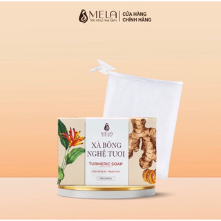 Combo Xà Bông Nghệ Mela Và Túi Tạo Bọt