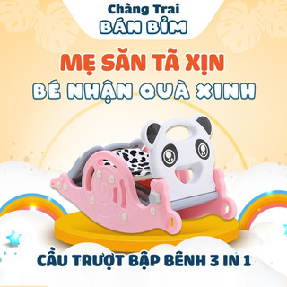 Cầu trượt bập bênh 3in1 cho bé - Qùa tặng Chàng Trai Bán Bỉm