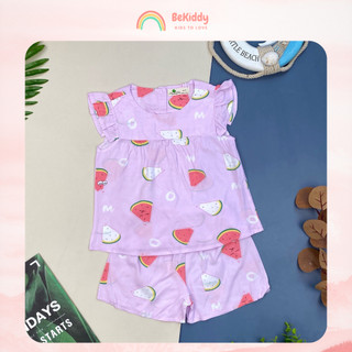 Đồ bộ bé gái tole lạnh mịn size đại cho bé từ 9kg - 40g BG64