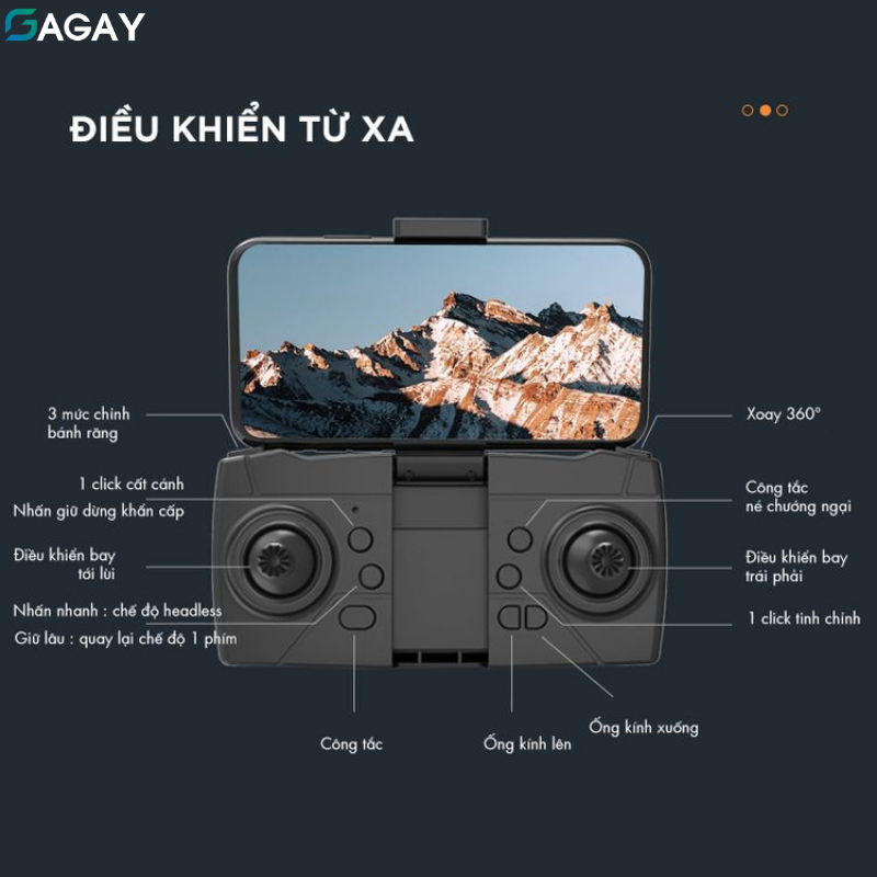 Flycam Mini Drone S13 PRO tránh chướng ngoại vật quang học, máy bay camera kép 8K, thời gian bay lâu GAGAY | BigBuy360 - bigbuy360.vn