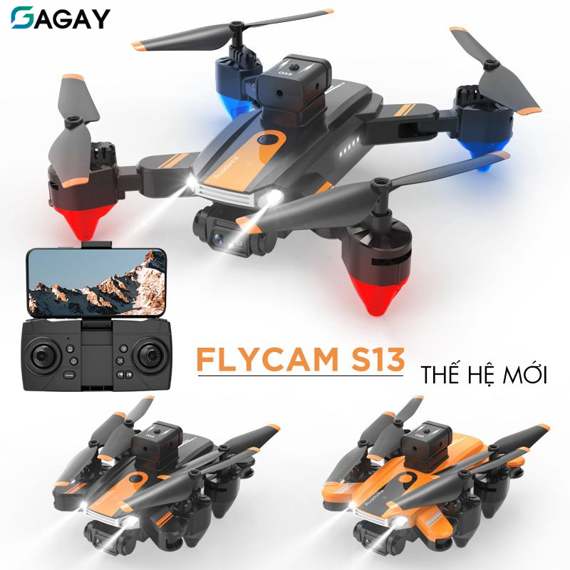 Flycam Mini Drone S13 PRO tránh chướng ngoại vật quang học, máy bay camera kép 8K, thời gian bay lâu GAGAY | BigBuy360 - bigbuy360.vn