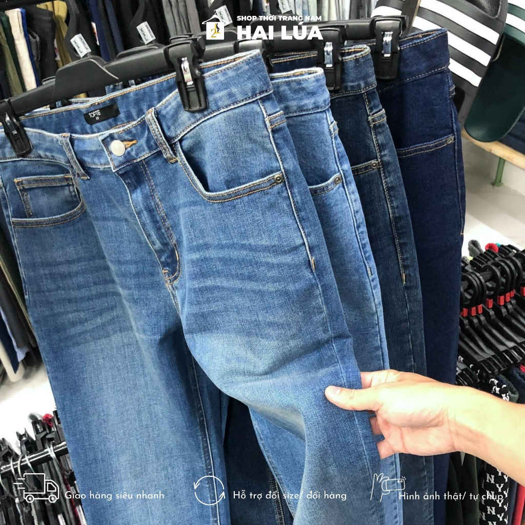 Quần jean dài nam top ten xuất dư Hàn Quốc có size từ 55kkg-85kg