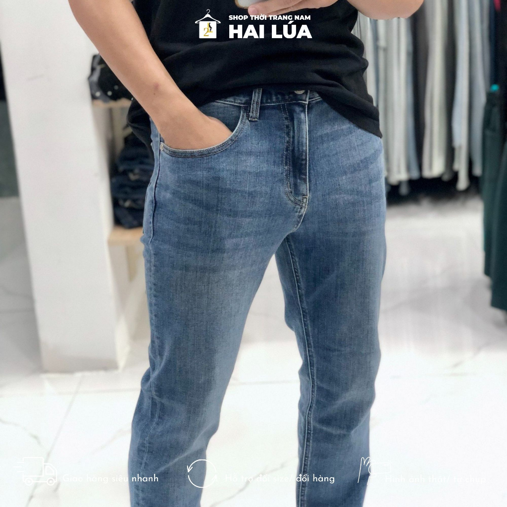 Quần jean dài nam top ten xuất dư Hàn Quốc có size từ 55kkg-85kg