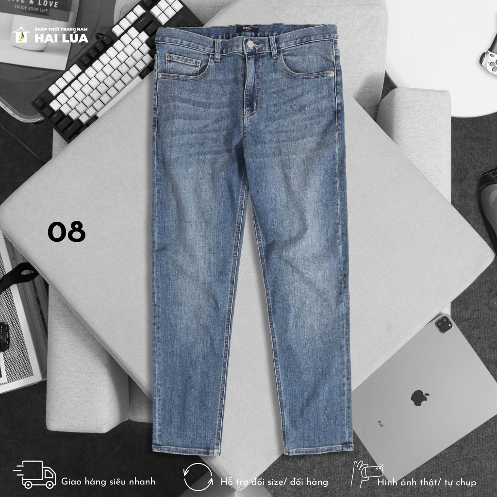Quần jean dài nam top ten xuất dư Hàn Quốc có size từ 55kkg-85kg